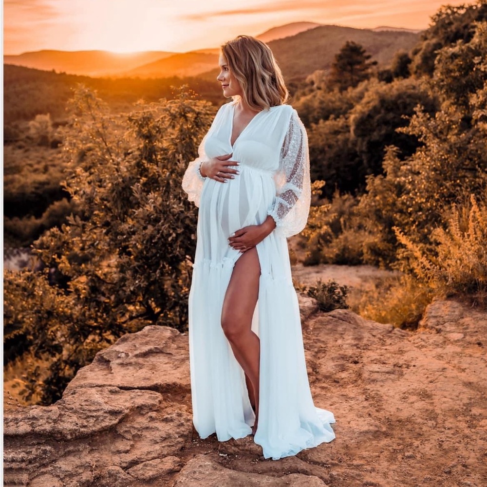 ZeBuBeYou White Glitter Sleeve Dress